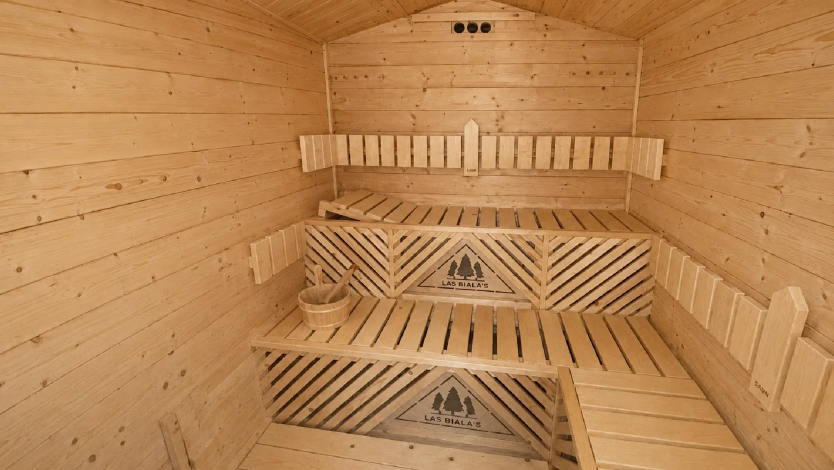 Sauna przy domkach Las Bialas