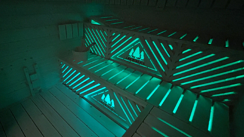 Podświetlenie LED w saunie