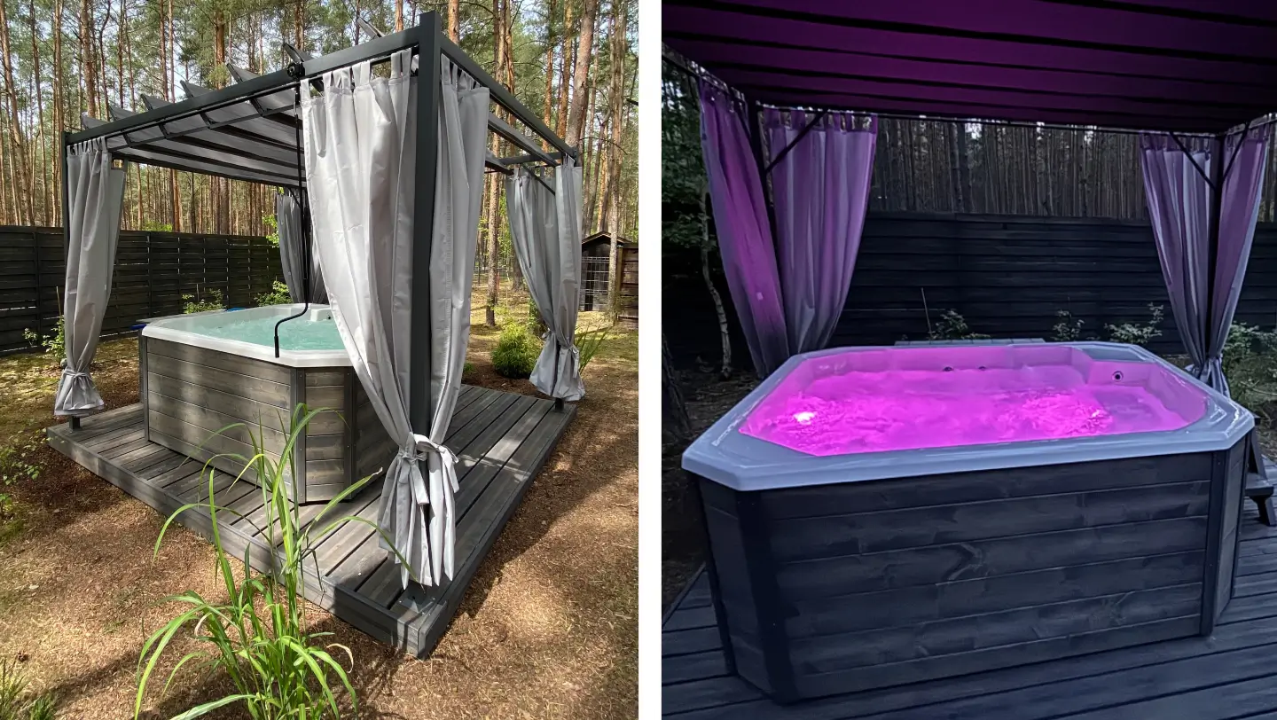 Jacuzzi mit LED-Beleuchtung