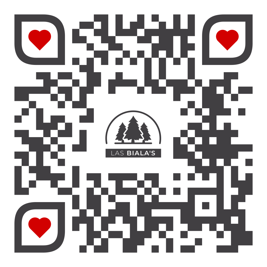 QR Kod z linkiem do przewodnika Las Biala's